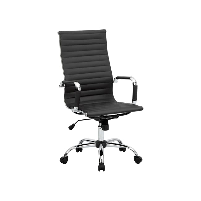Elias High Back Office Chair - Black (PU) - 4