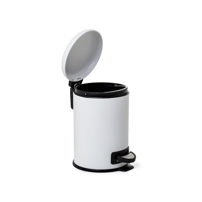 Tatay Nordic Stainless Steel Dustbin 3L - White - 1
