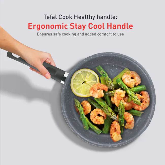 Tefal Cook Healthy 3 Pcs Set - Frypan 24cm + Wok Pan 28cm + Lid (G134S3) - 2