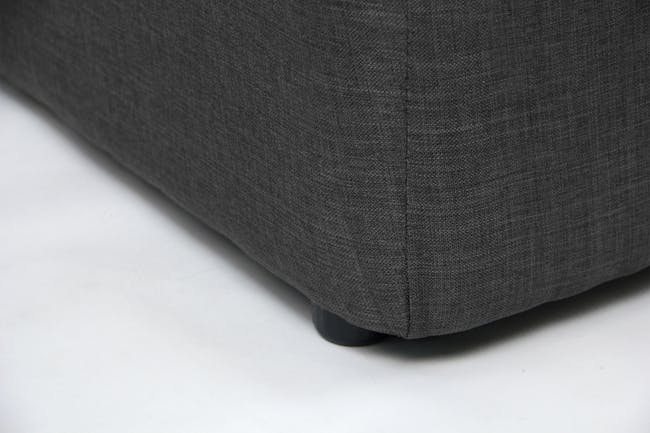 ESSENTIALS Single Storage Bed - Smoke (Fabric) - 9