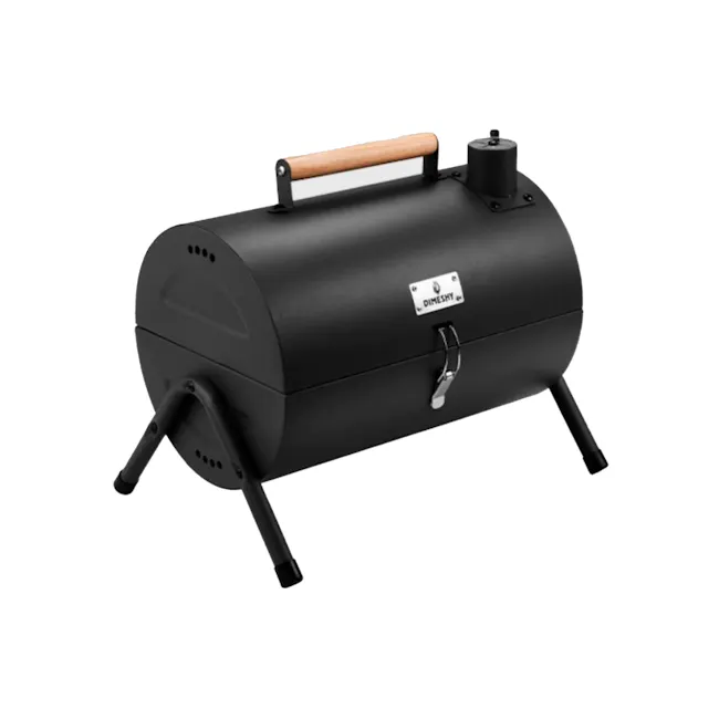 Flame Master BBQ Mini Portable BBQ Drum - Black - 1 - Dishwasher, portable, camping, outdoor, grill, smoker, charcoal