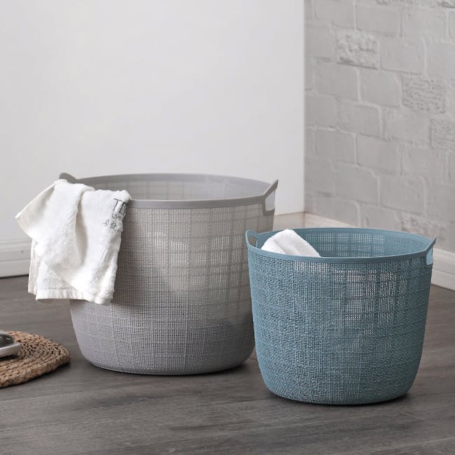Margo Laundry Basket - Blue - 4