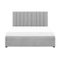 Audrey Queen Storage Bed in Silver Fox (Fabric) with 2 Volos Bedside Tables - 2