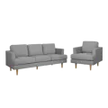Soma 3 Seater Sofa with Soma Armchair - Grey (Scratch Resistant)