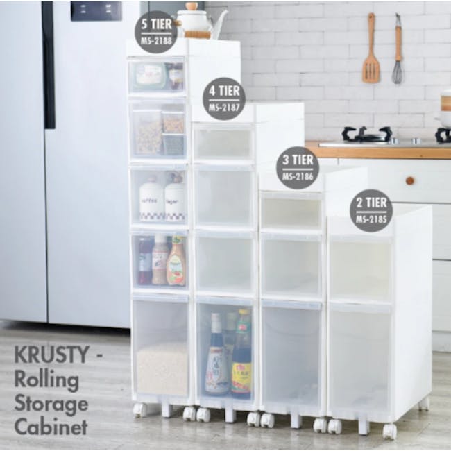 Krusty 2 Tier Rolling Storage Cabinet - 6