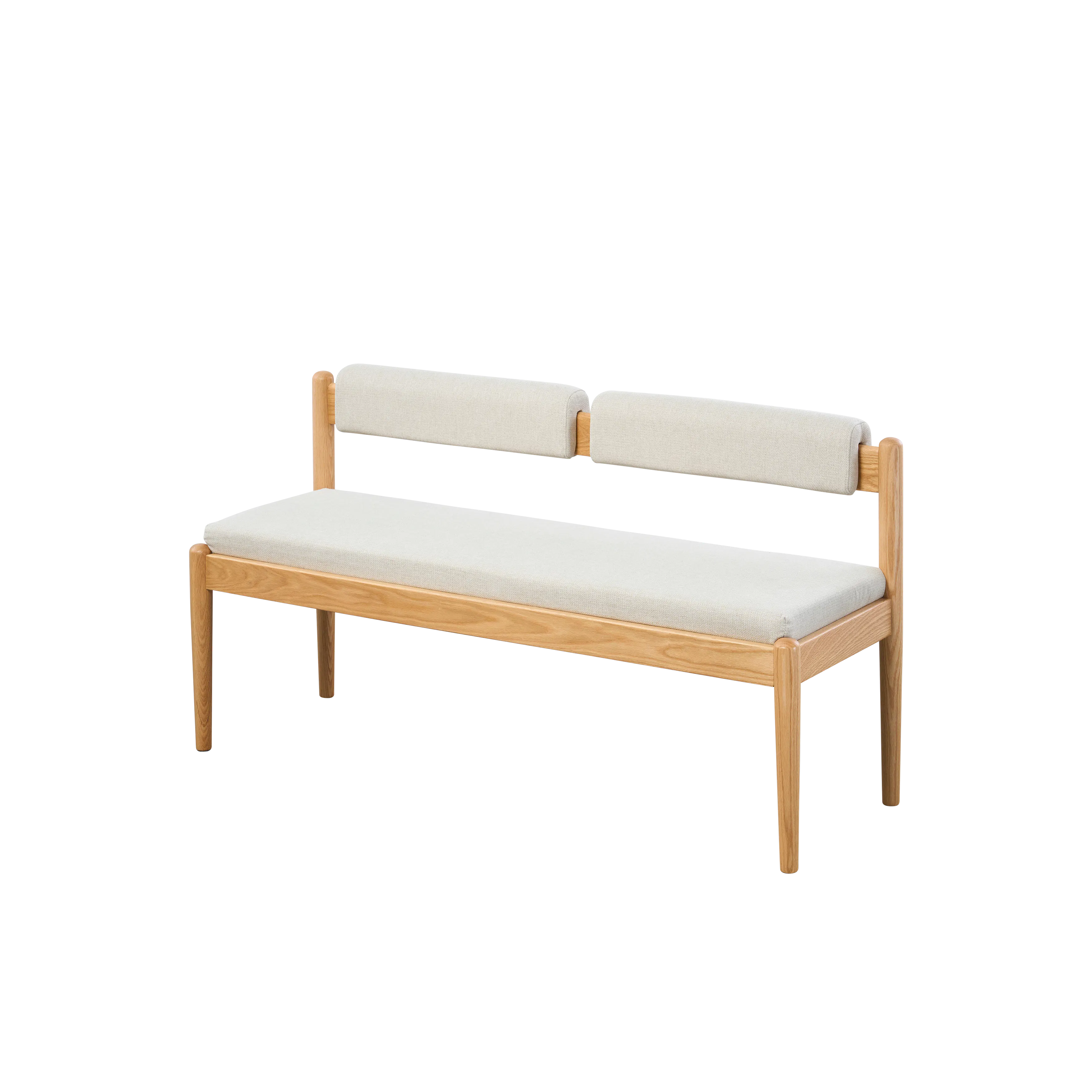 Adelyn Dining Table 1.2m (Sintered Stone) with 2 Niel Chairs and Niel Bench 1.05m in Oak - 55