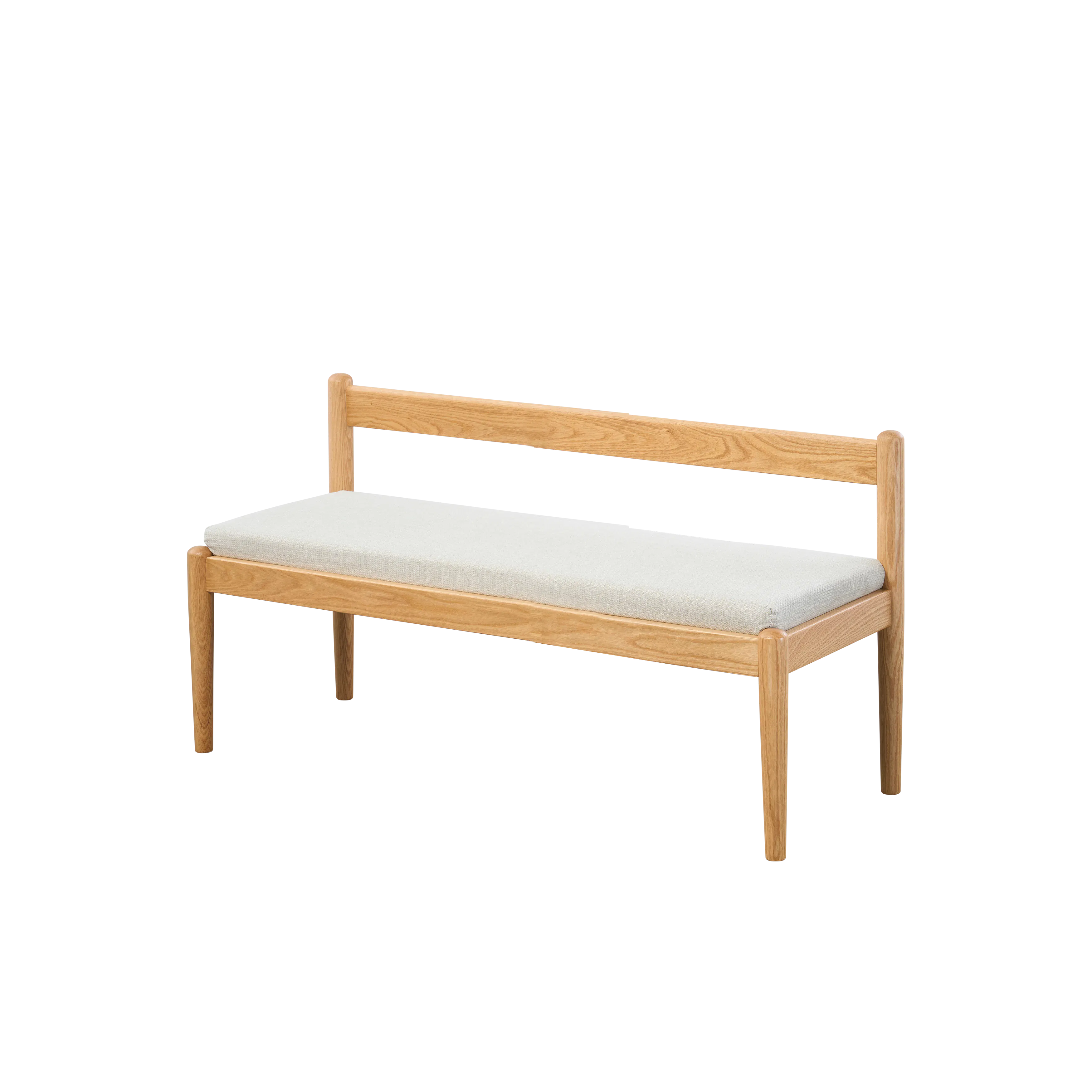 Adelyn Dining Table 1.2m (Sintered Stone) with 2 Niel Chairs and Niel Bench 1.05m in Oak - 67