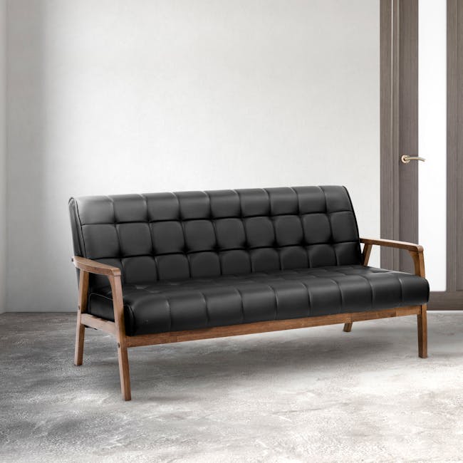 Tucson 3 Seater Sofa - Cocoa, Espresso (Faux Leather) - 1