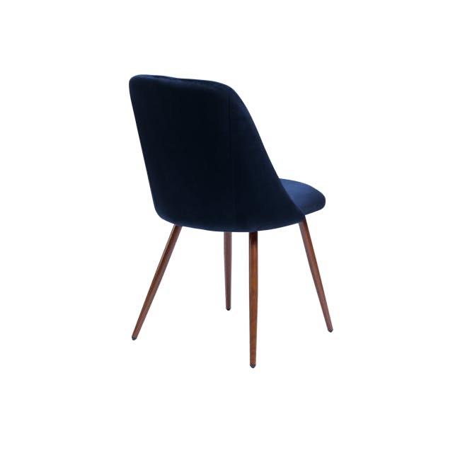 Persis Dining Table 1.2m in Black with 4 Lana Dining Chairs in Royal Blue - 8