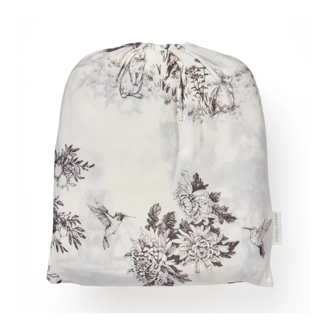 House of Holly Bamboo Crib Sheet - Garden Toile (Noir) - 5
