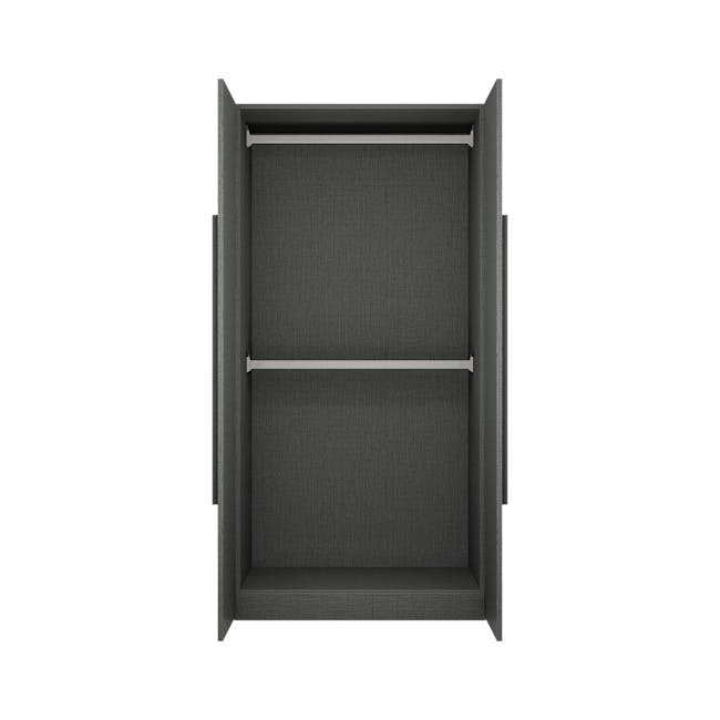 Lucca 2 Door Wardrobe 1 - Graphite Linen - 0