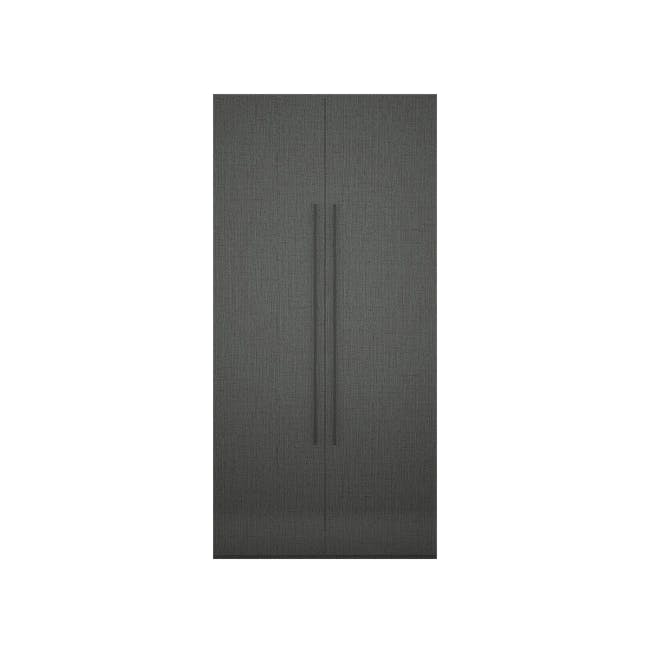 Lucca 2 Door Wardrobe 1 - Graphite Linen - 1