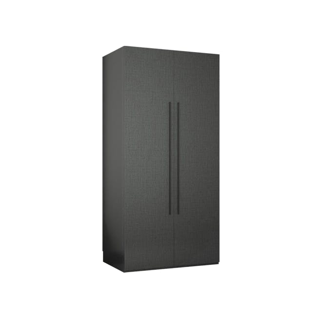 Lucca 2 Door Wardrobe 1 - Graphite Linen - 3