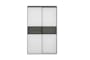 Lorren Sliding Door Wardrobe 3 with Glass Panel - Matte White - 7