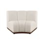 Cosmo Curve 3 Seater Sofa - White Boucle (Spill Resistant) - 4