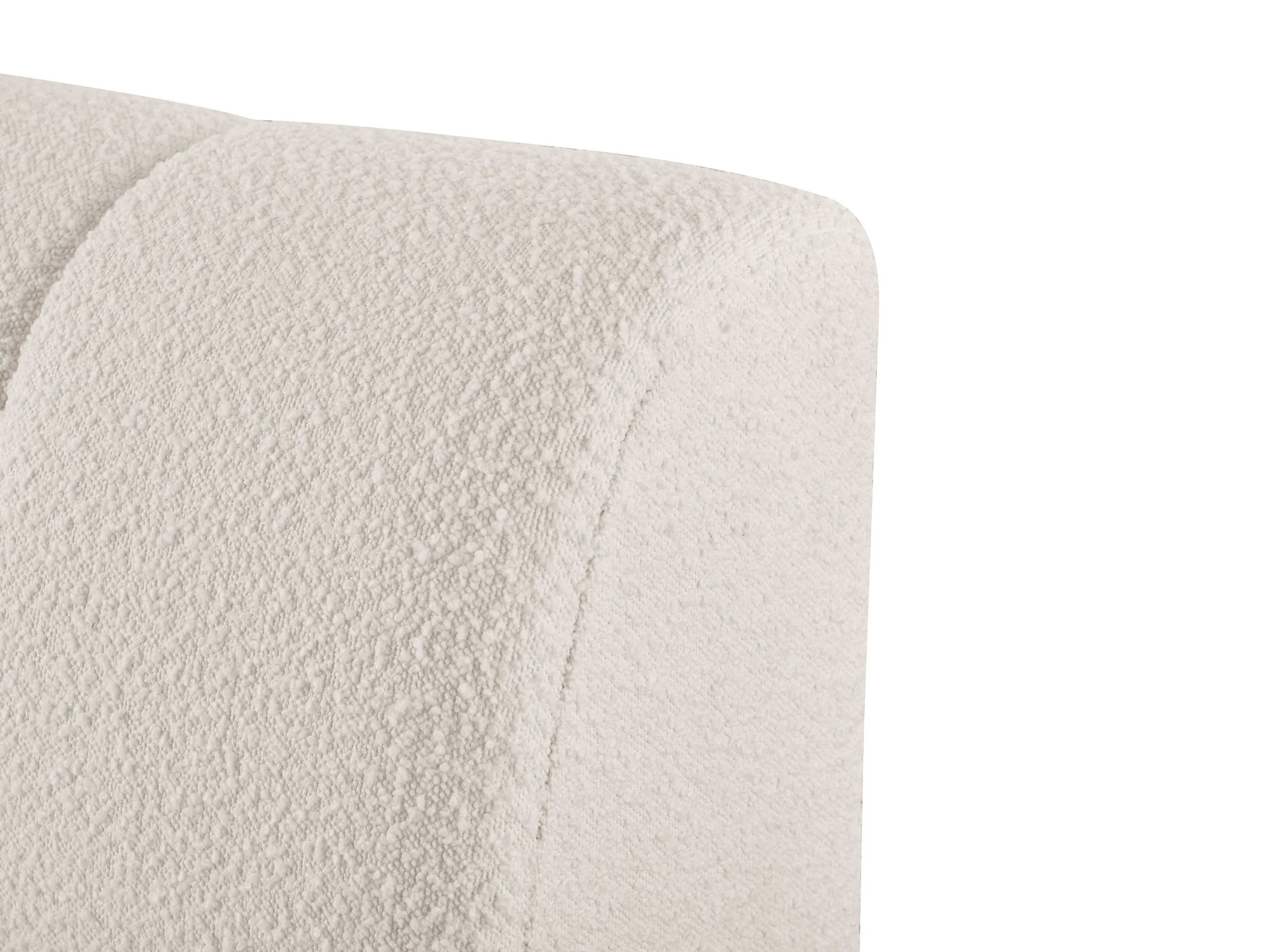 Cosmo Curve 3 Seater Sofa - Walnut, White Boucle (Eco Clean Fabric) - 7