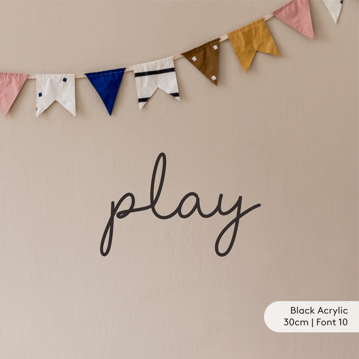 Urban Li'l Personalised Nursery Name Signage - 30cm (8 Colours)