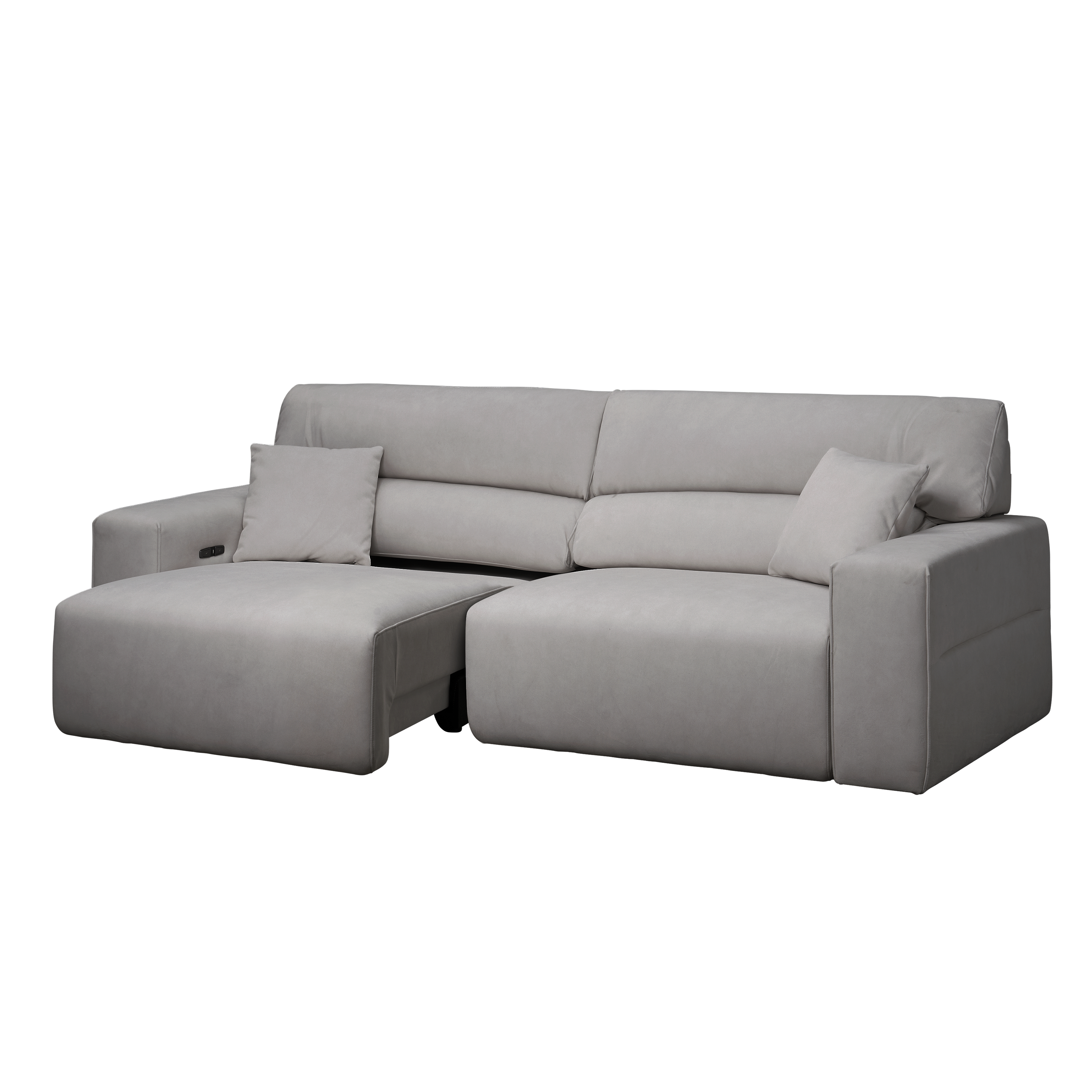 Forte 4 Seater Power Sliding Extension Sofa - Night Sky (Scratch Resistant) - Zero Wall
