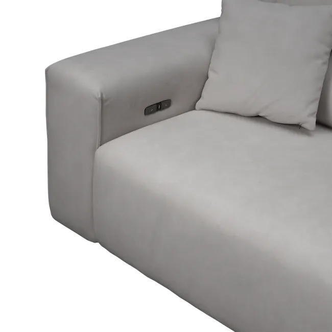 Forte 4 Seater Power Sliding Extension Sofa - Night Sky (Scratch Resistant) - Zero Wall - 7