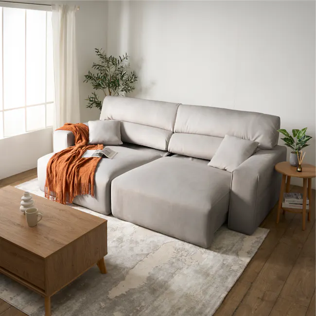 Forte 4 Seater Power Sliding Extension Sofa - Night Sky (Scratch Resistant) - Zero Wall - 2