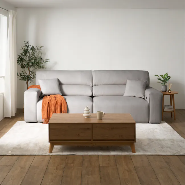 Forte 4 Seater Power Sliding Extension Sofa - Night Sky (Scratch Resistant) - Zero Wall - 3