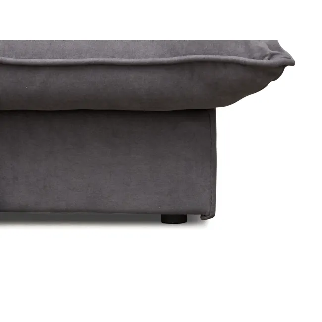 Tessa 3 Seater Storage Sofa Bed - Charcoal (Eco Clean Fabric) - 16 - Grey upholstered sofa, textured fabric, soft cushions