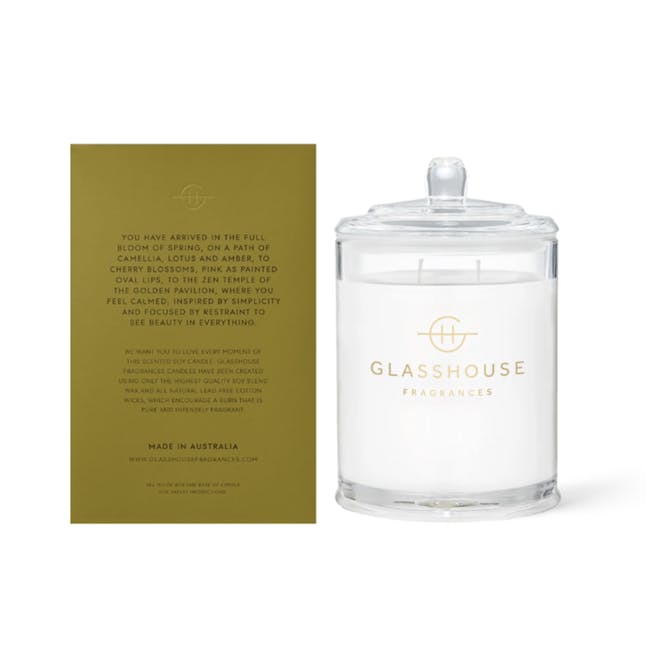 Glasshouse Fragrances Triple Scented Soy Candle 380g - Kyoto In Bloom - 1