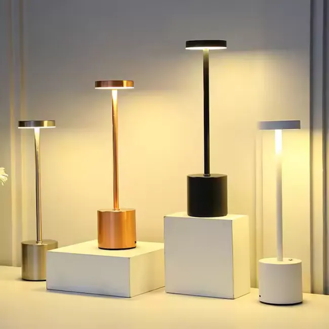Silas Rechargeable Touch Mode LED Table Lamp - Gold - 10