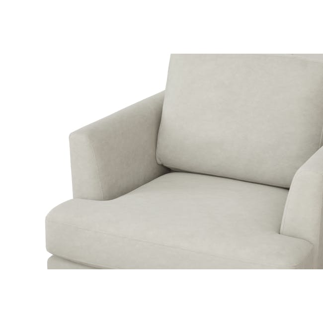 Soma Armchair - Sandstorm (Scratch Resistant) - 7 - Cream upholstered armchair, minimalist design, soft fabric texture