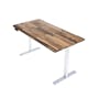 K3 PRO X Adjustable Table - White frame, Solidwood Butcher Walnut (2 Sizes) - 1