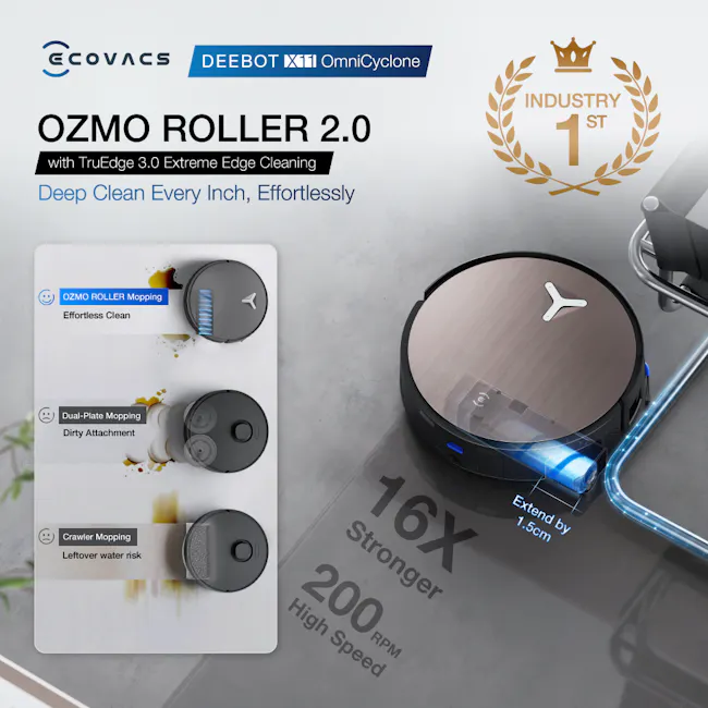 Ecovacs Deebot X11 Omni Cyclone Robot Vacuum - 12