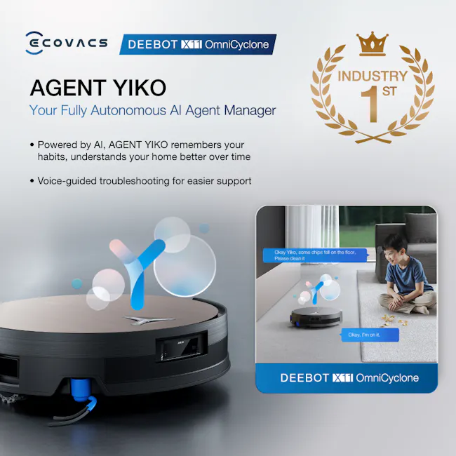 Ecovacs Deebot X11 Omni Cyclone Robot Vacuum - 16