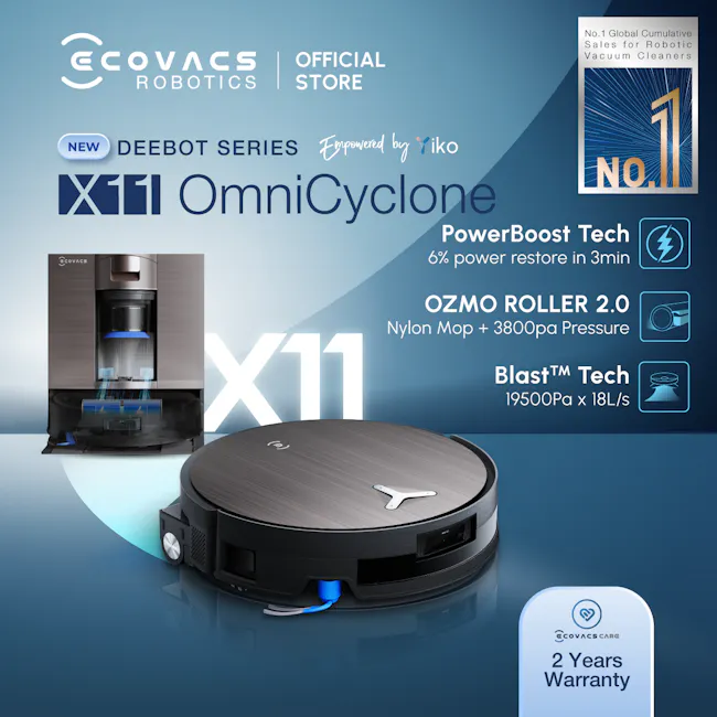 Ecovacs Deebot X11 Omni Cyclone Robot Vacuum - 26