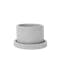 Round Concrete Pot with Saucer - Small - 0