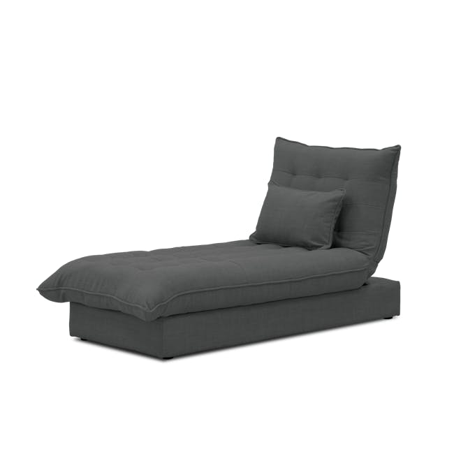 Tessa Storage Lounge Sofa Bed - Charcoal (Eco Clean Fabric) - 4