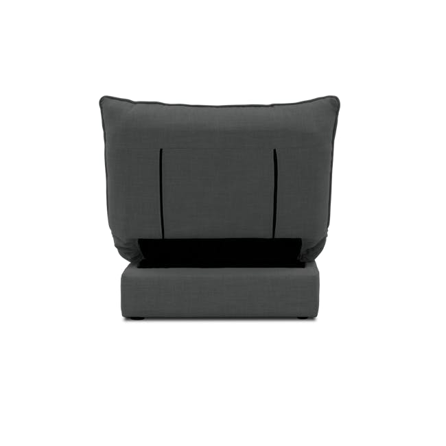 Tessa Storage Lounge Sofa Bed - Charcoal (Eco Clean Fabric) - 8