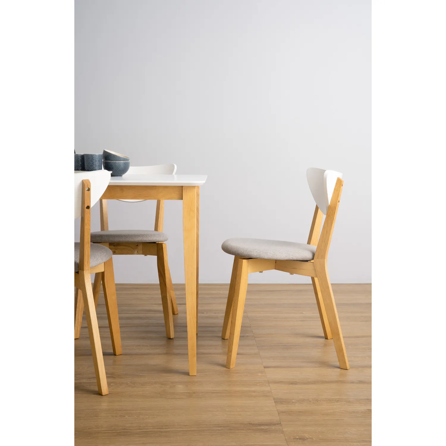 (As-is) Charmant Dining Table 1.1m - Natural, White - 3 - 10