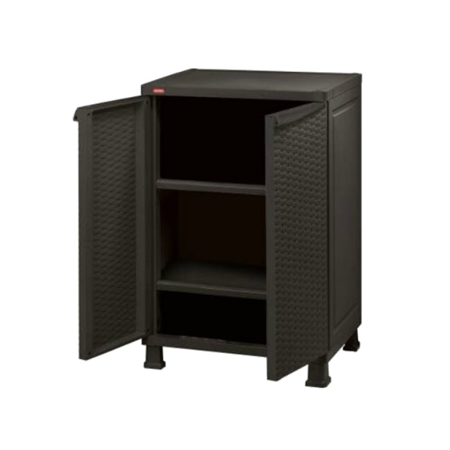 Rattan Wall and Base with Legs - Dark Brown - 0