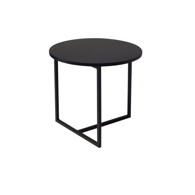 Felicity Round Side Table - Black Ash - 0