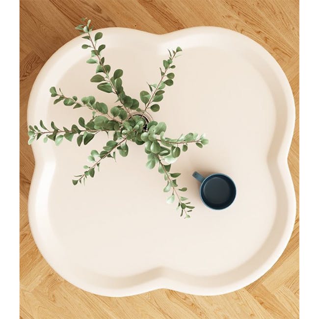 Claudie Storage Side Table - Ivory - 6