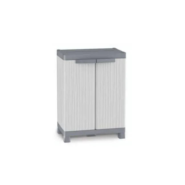 Terry WaveBase700 Storage Cabinet - 8 - modern storage cabinet, minimalist design, vertical panel doors, white and gray