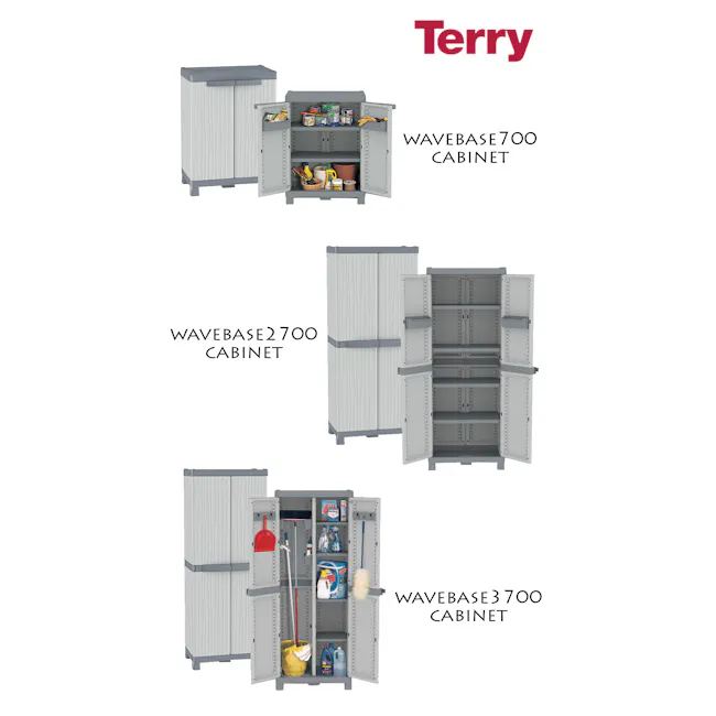 Terry WaveBase700 Storage Cabinet - 7 - Wavebase 700 Cabinet, versatile storage solution, multiple shelves, organized
