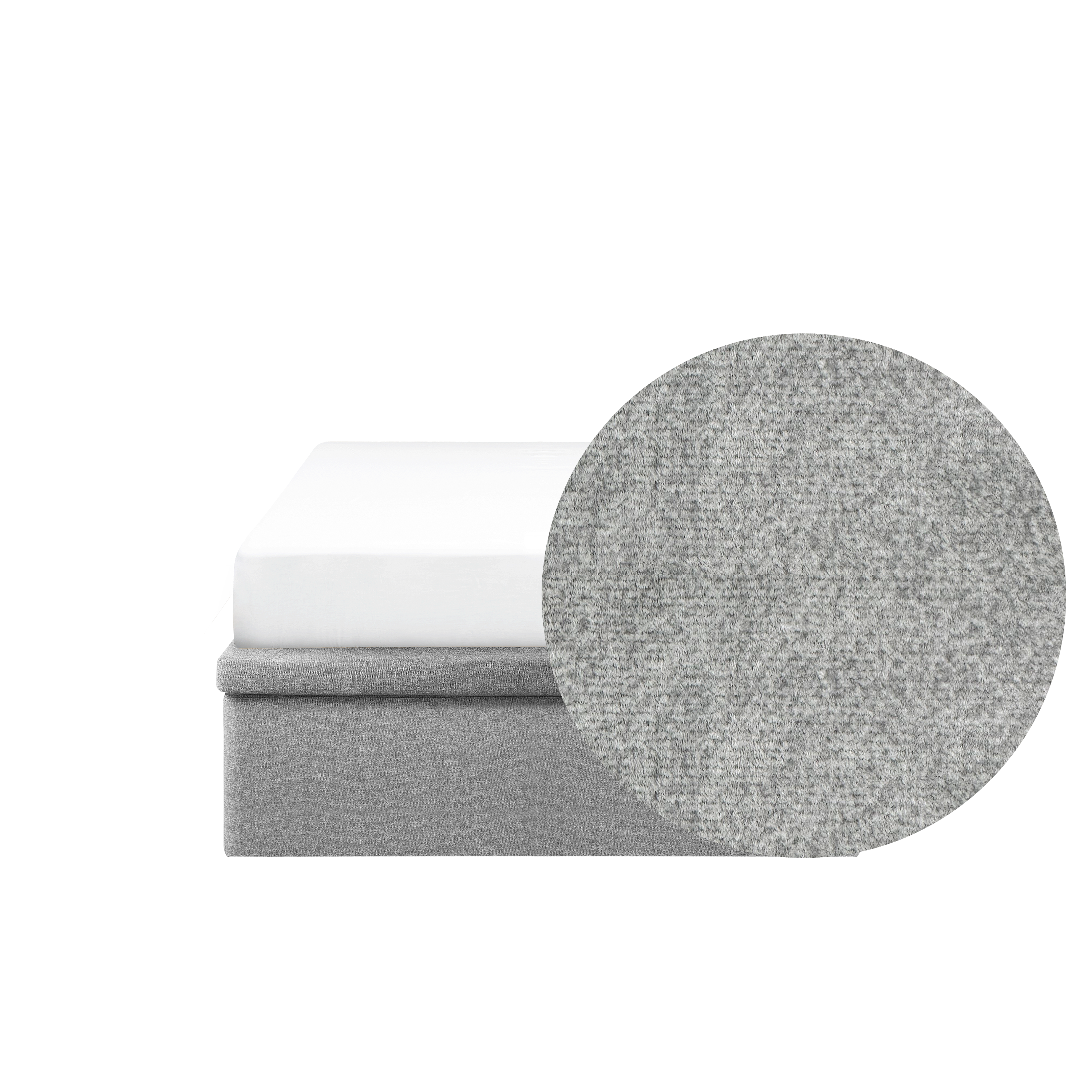 ESSENTIALS Super Single Storage Bed - Mink Grey (Pet Friendly)