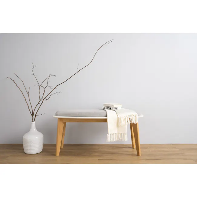 (As-is) Harold Bench 1m - Natural, Light Grey - 12 - 8