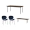 Helios Dining Table 1.6m with Helios Bench 1.5m and 2 Ormer Dining Chair in Navy - 0