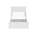Aeva Super Single Adjustable Bed - White Boucle