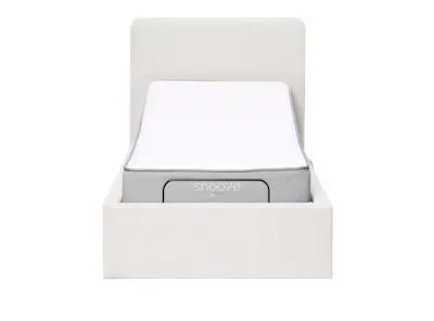 Aeva Super Single Adjustable Bed - White Boucle
