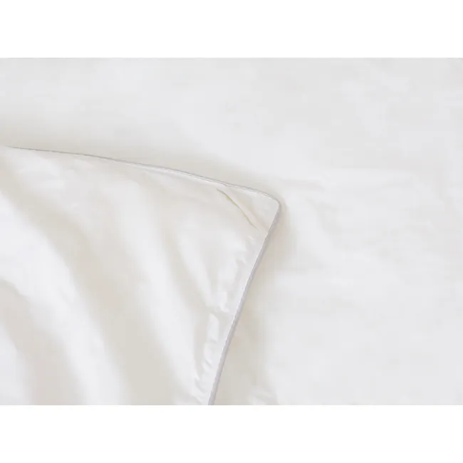 (Super Single) PRESTIGE Down Feather Duvet - 4 - White fabric, soft texture, delicate stitching, satin finish, pleated