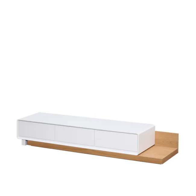 Nara Extendable TV Console 1.5m-2.8m - Oak, White - 10
