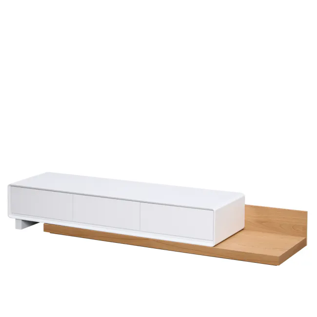 Nara Extendable TV Console 1.5m-2.8m - Oak, White - 9
